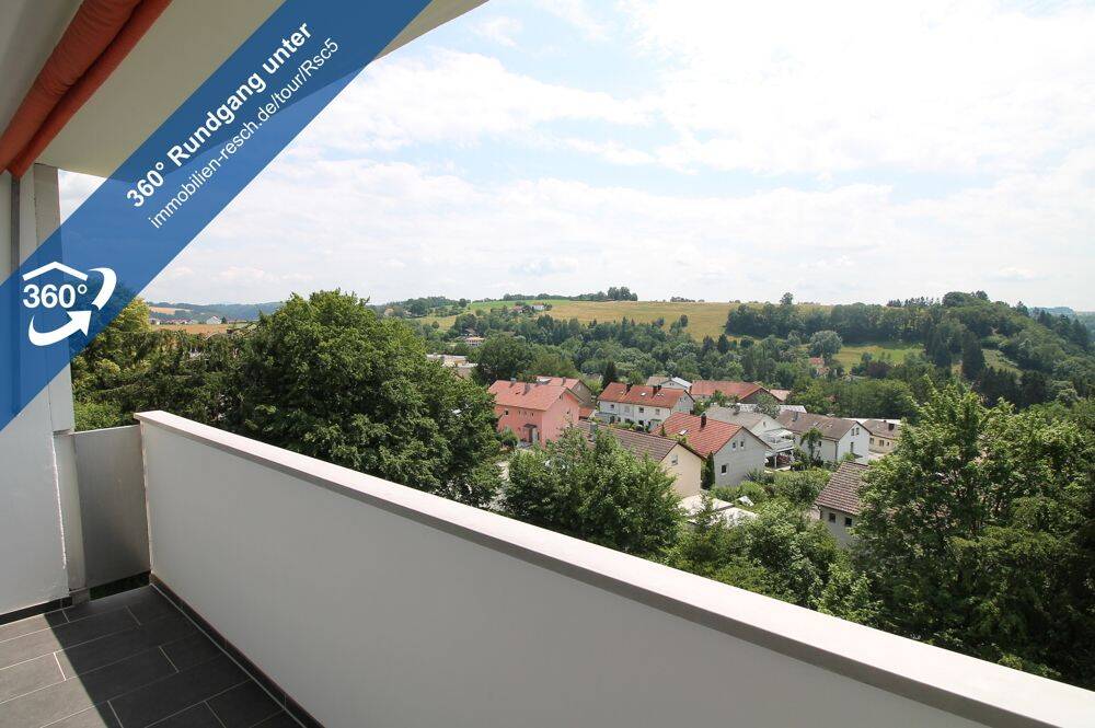 Ruhig wohnen in der Stadt 3-Zimmer-Wohnung mit Balkon und herrlichem Ausblick – auch ideal für Eigennutzer, 94034 Passau (Altstadt Grubweg Hacklberg Hals)