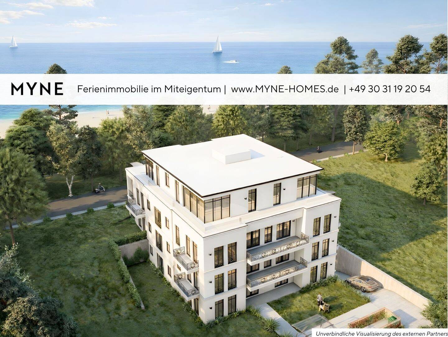 Ferienimmobilie im Miteigentum: Neubau-Gartenwohnung in erster Meereslinie mit Südwest-Terrasse, 17424 Heringsdorf