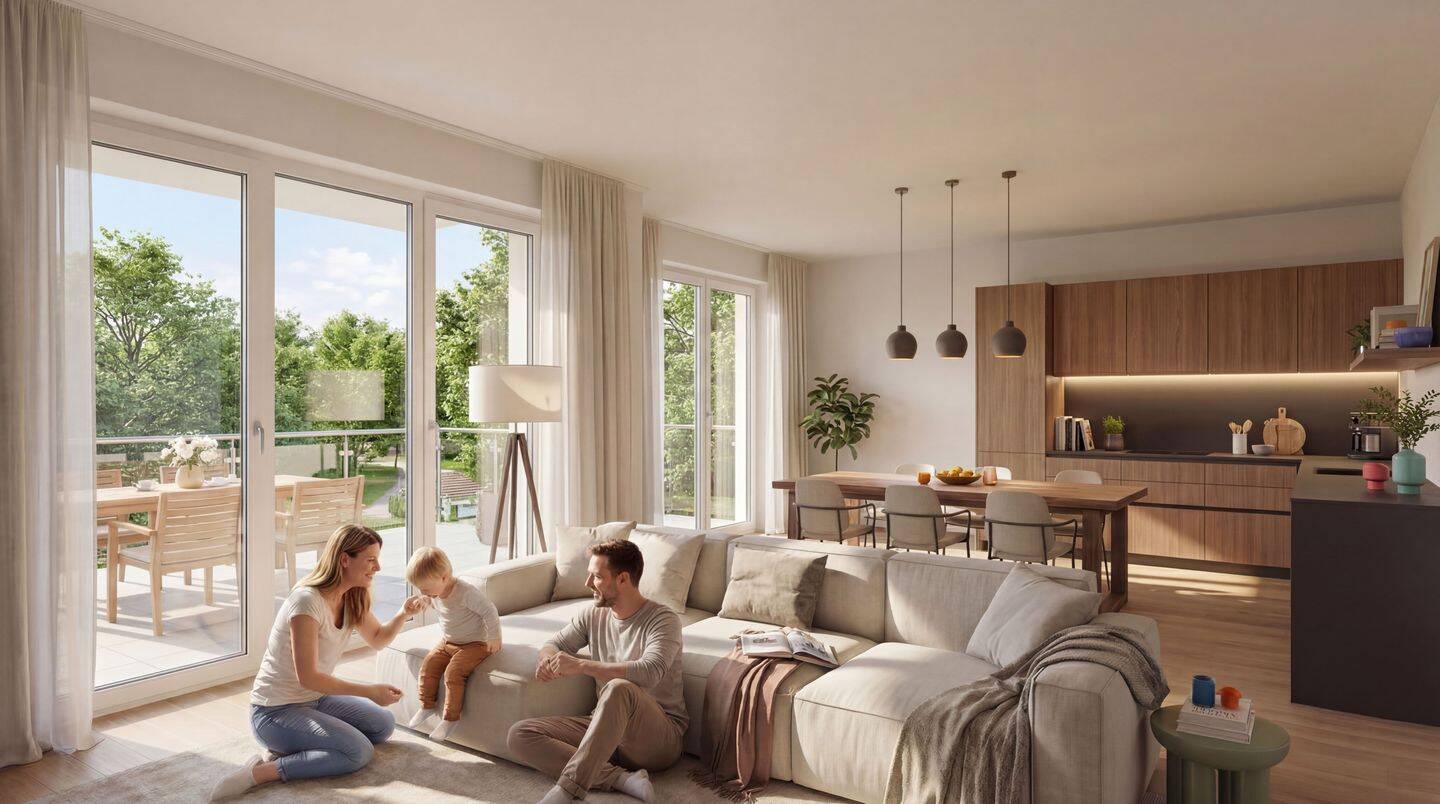 Moderne 3-Zimmer Neubauwohnung mit Balkon ca. 73,74 m² – QNG-Standard & Finanzierung ab 1,5 % p.a., 33161 Hövelhof