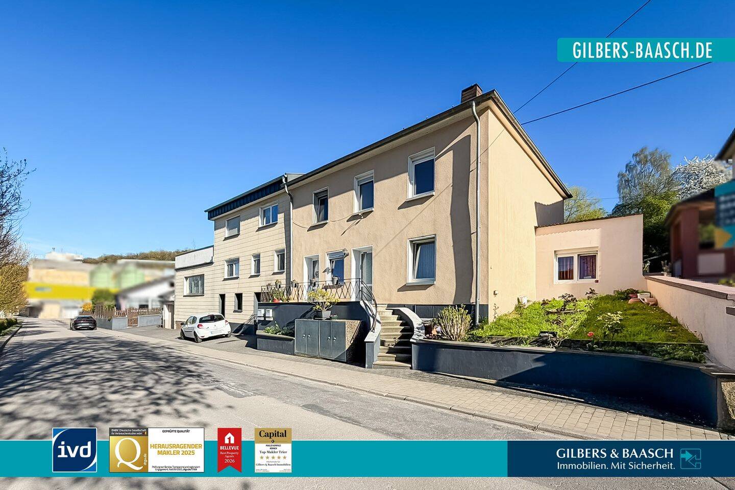 Wohn- und Geschäftshaus in Wellen mit vier Wohnungen, einer Gewerbeeinheit sowie mehreren Garagen., 54441 Wellen