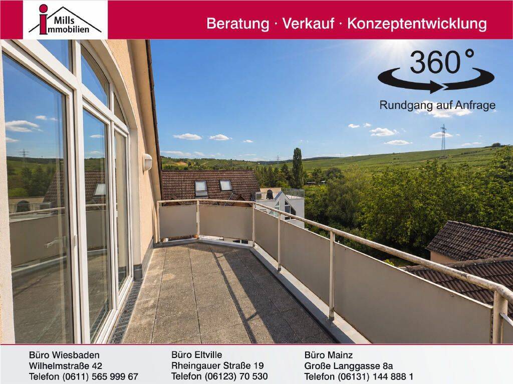Top 3 ZKB-Eigentumswohnung mit sonnigem Balkon und Blick in zentraler, dennoch ruhiger Lage von Eltville, 65343 Eltville am Rhein