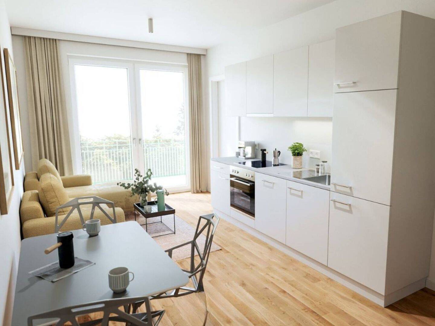 Toll geschnittene 1,5-Zimmer-Wohnung mit BALKON im Neubauquartier ‘Ferdinand’s Garden’, 13055 Berlin (Lichtenberg Hohenschönhausen Alt-Hohenschönhausen Hohenschönhausen)