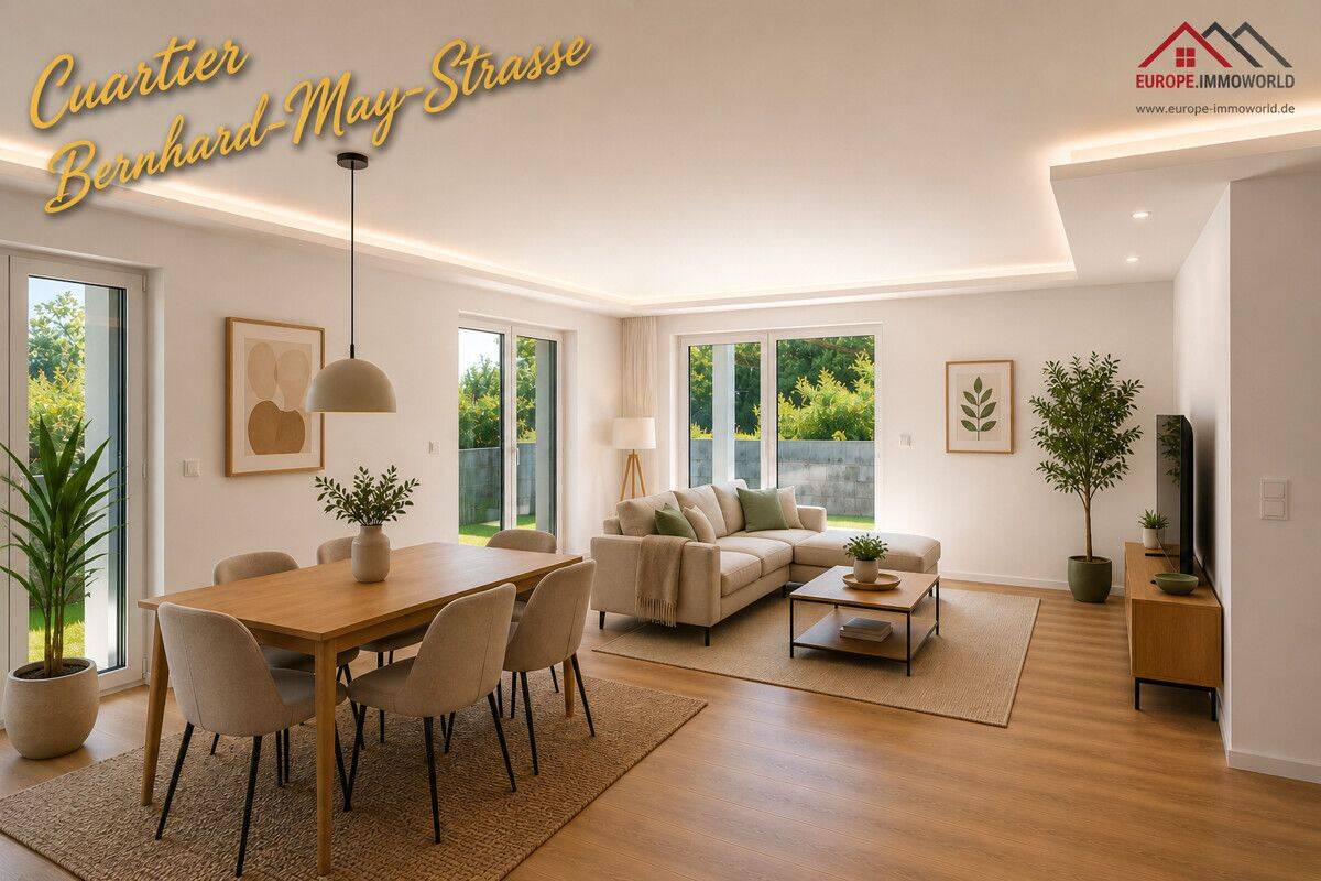 Stilvolle Neubau-Gartenwhg. in hochwertigem Wohnensemble mit nur sechs Einheiten nach KFW 55 Standart, 65203 Wiesbaden (Biebrich Mainz-Amöneburg Schierstein)