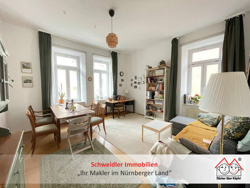 Wohnen im sanierten Altbau! Moderne 3-Zimmer-Wohnung in Nürnberg zur Miete (1. OG), 90443 Nürnberg