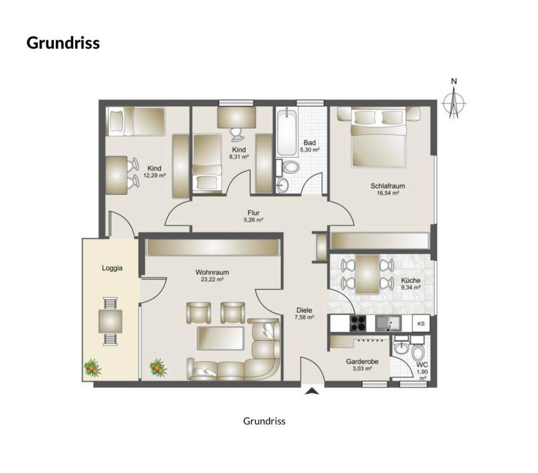 4 Zimmer Familien Wohnung ins Dachau, 85221 Dachau