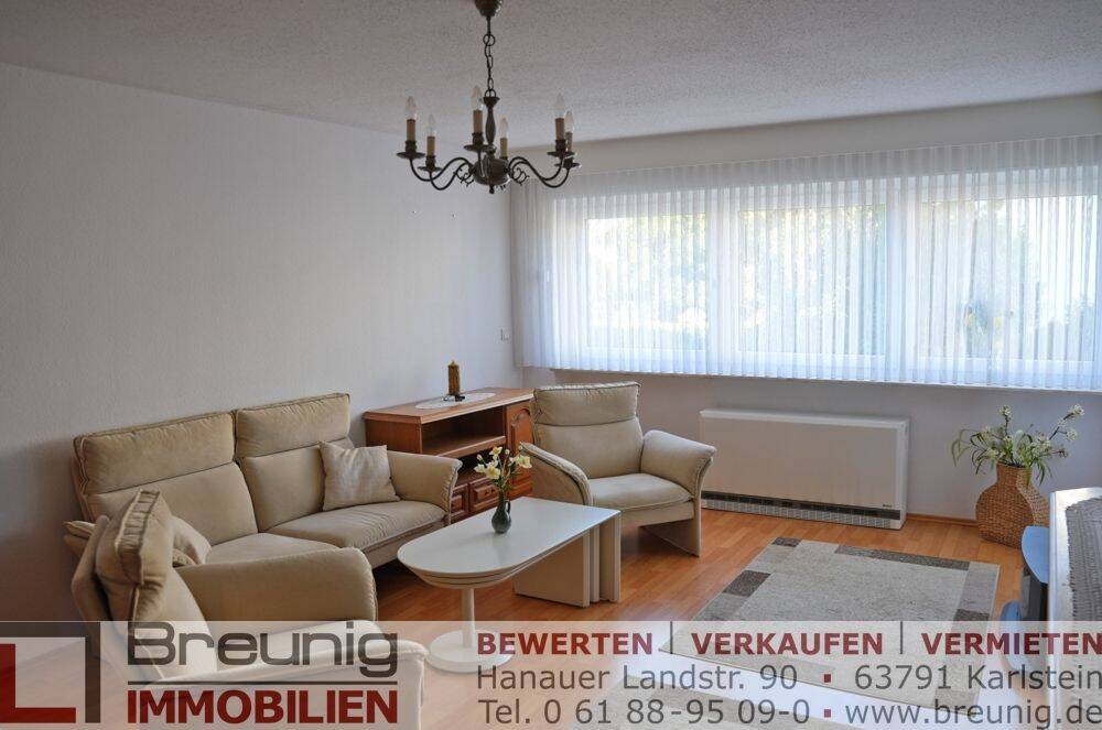 Gepflegte 3-Zi.-Hochparterre-Wohnung mit EBK, Aufzug und 2 Balkonen in Seenähe, 63796 Kahl a. Main (Kahl)
