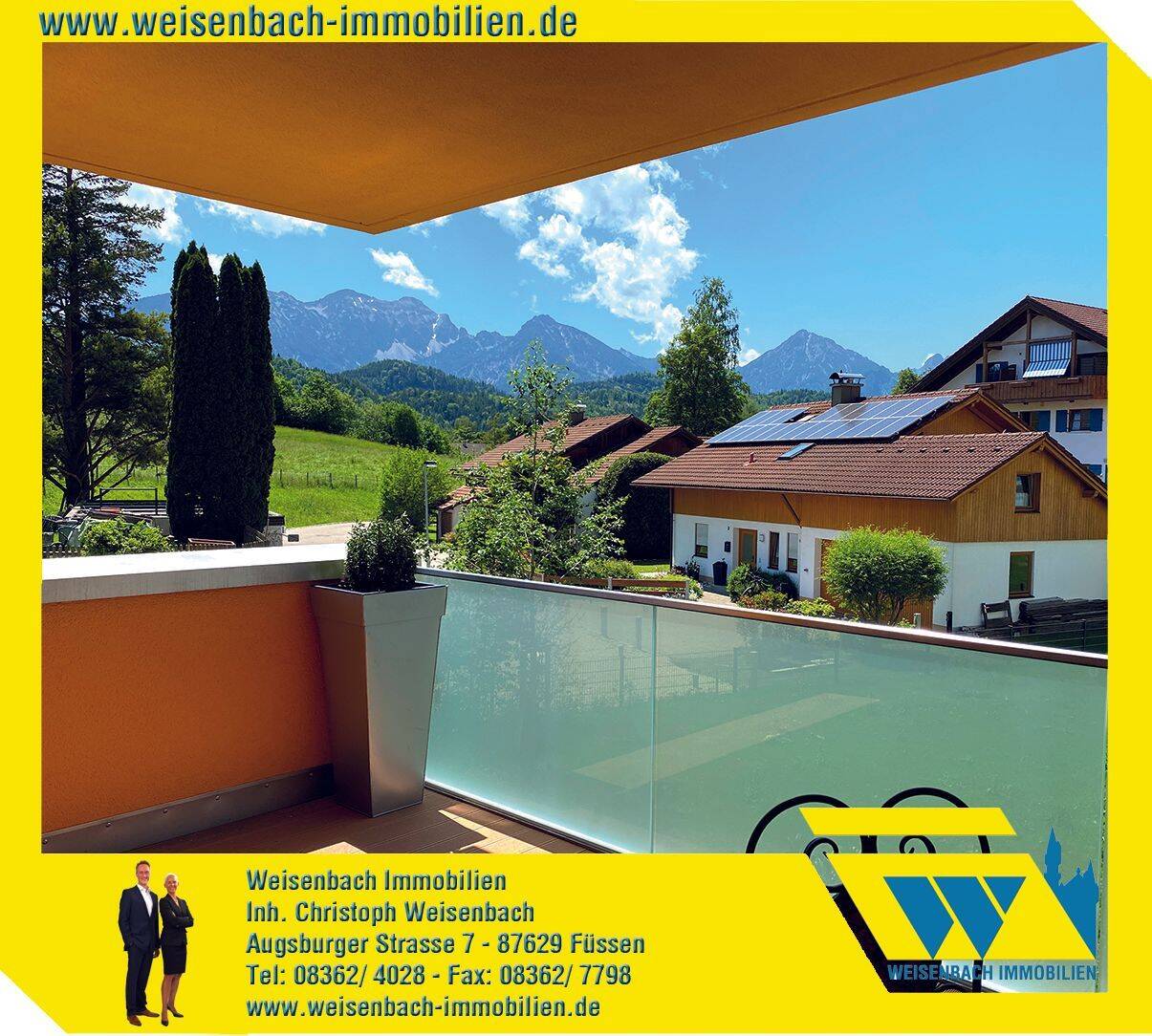 Möbliertes und exklusives Wohnen in ruhiger Bestlage von Füssen-West, 87629 Füssen