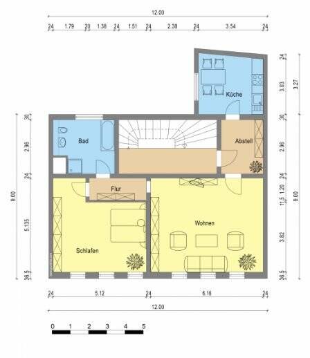 große 2 Raum Wohnung im Zentrum von Pulsnitz, 1896 Pulsnitz