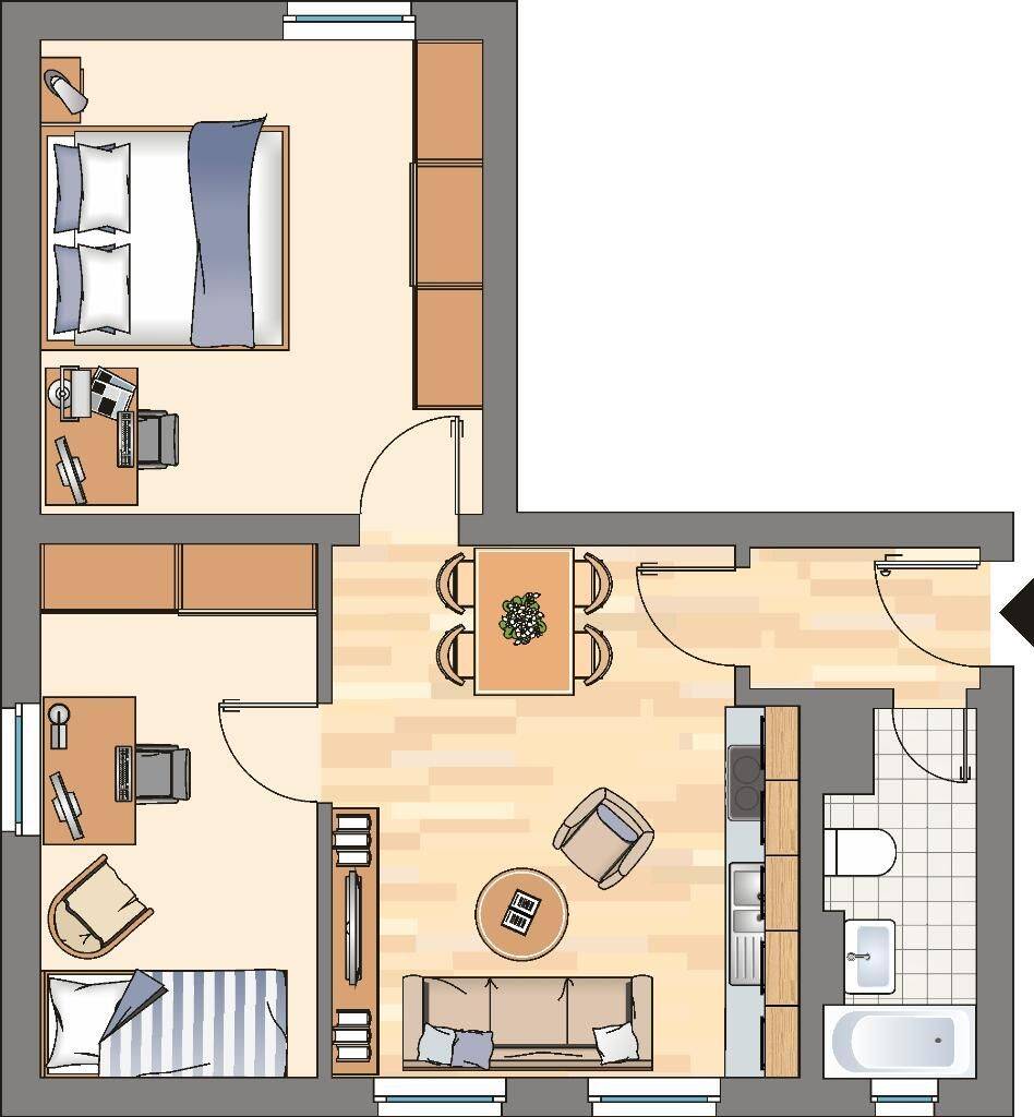 2-Zimmer-Wohnung in Dortmund Bodelschwingh, 44357 Dortmund (Bodelschwingh Nette Oestrich Westerfilde)