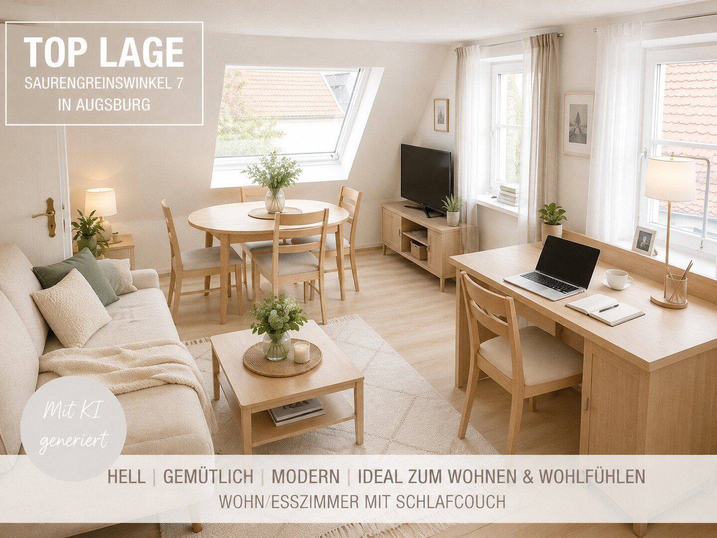 Attraktive & helle DG Wohnung – TOP LAGE in der Altstadt – Provisionsfrei, 86150 Augsburg (Innenstadt)