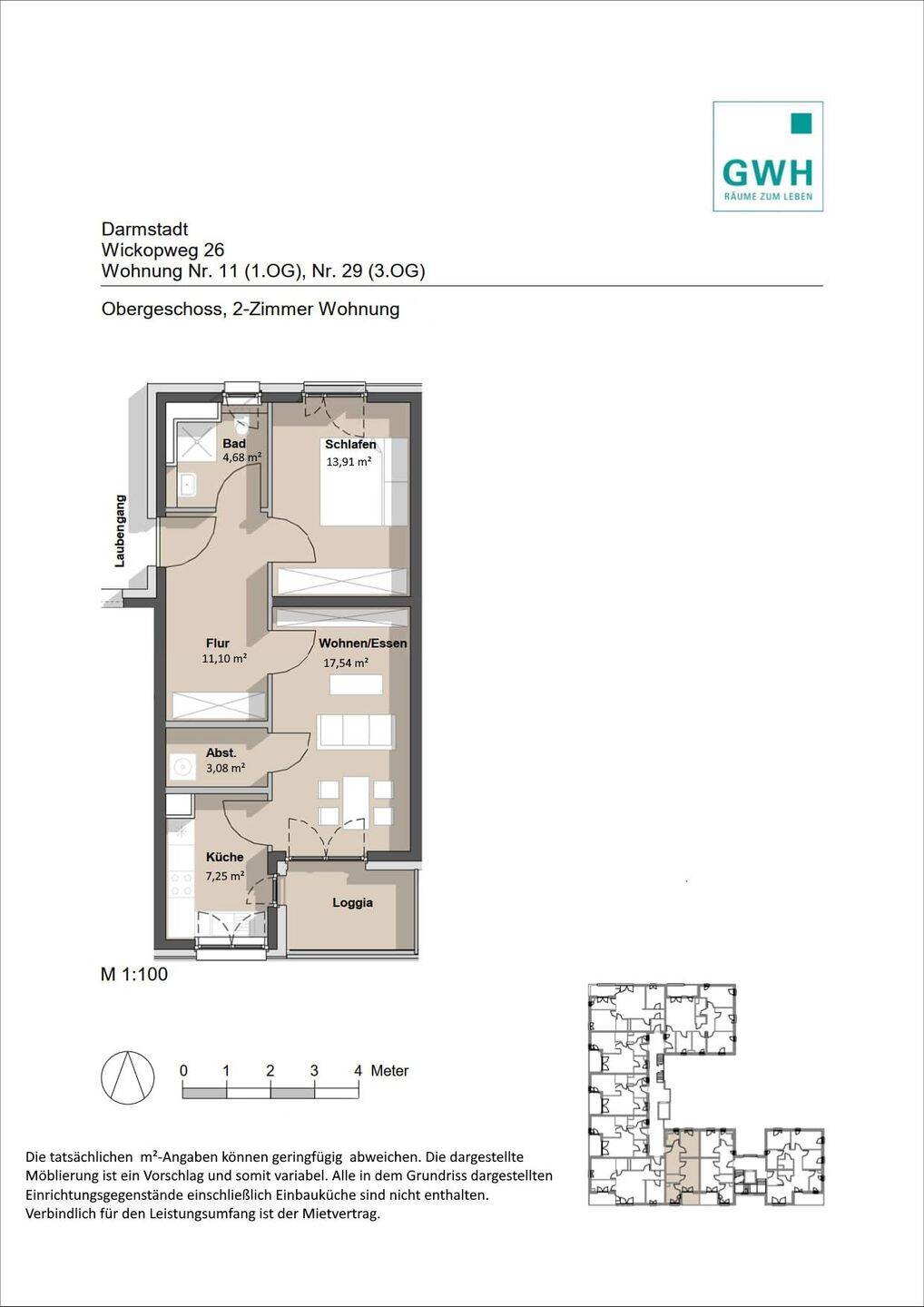 Moderne 2-Zimmer-Wohnung in Darmstadt-Kranichstein, 64289 Darmstadt (Darmstadt Kranichstein)