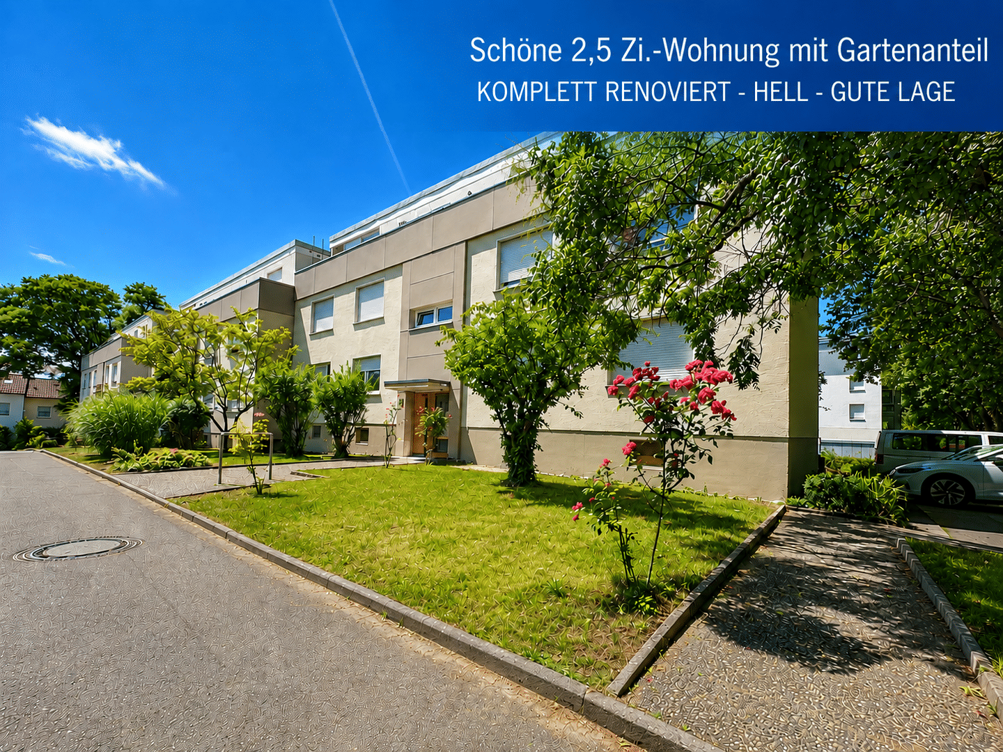 Neu renovierte 2,5 Zimmer-Wohnung mit Gartenanteil, 77654 Offenburg