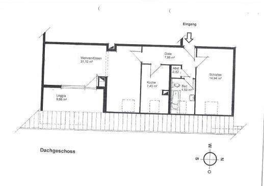 Anfragen bitte nur per Mail! Schöne, teilrenovierte 2,5 Zimmer Wohnung in der Karlsruher Waldstadt, 76139 Karlsruhe (Hagsfeld Rintheim Waldstadt)