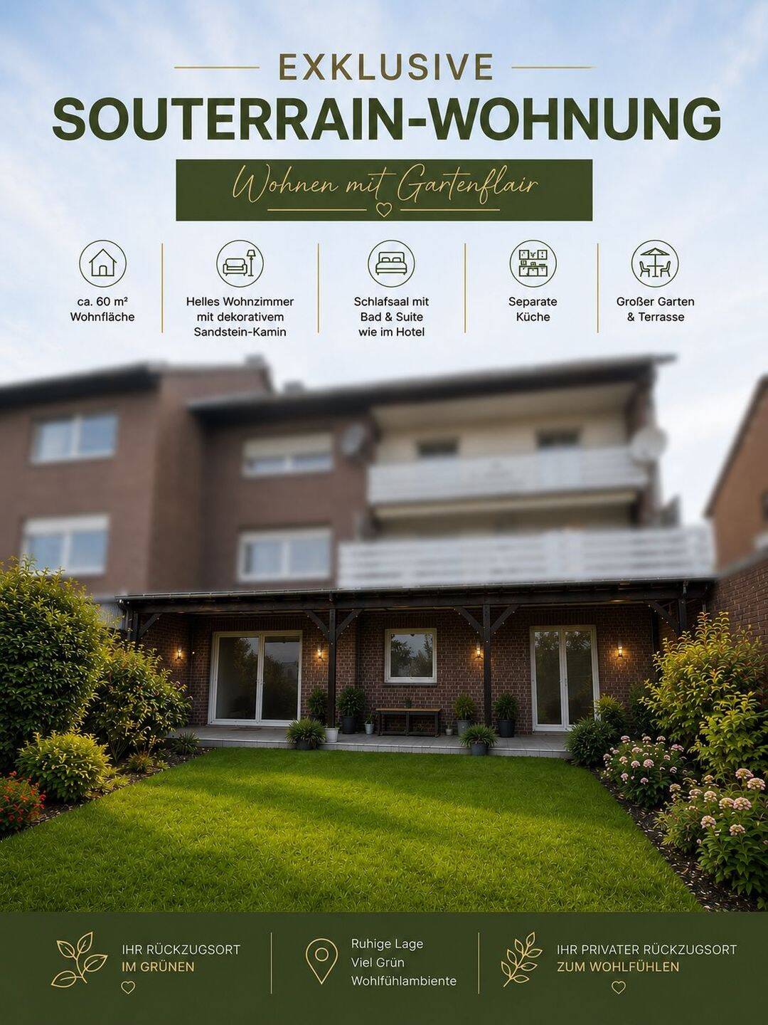 Wohnung mit Garten & Terrasse in Dickenberg ab sofort, 49479 Ibbenbüren