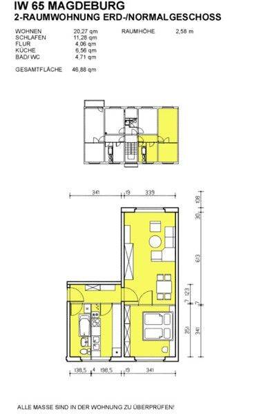 schön geschnittene 2 Zimmer Wohnung, 1257 Dresden (Großzschachwitz Leuben Lockwitz Niedersedlitz)
