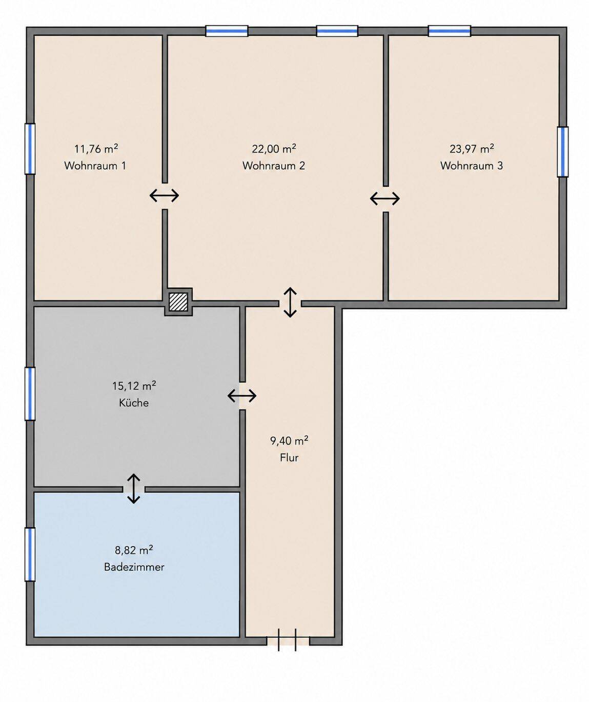 91m² Holzminden Altbauwohnung, 37603 Holzminden