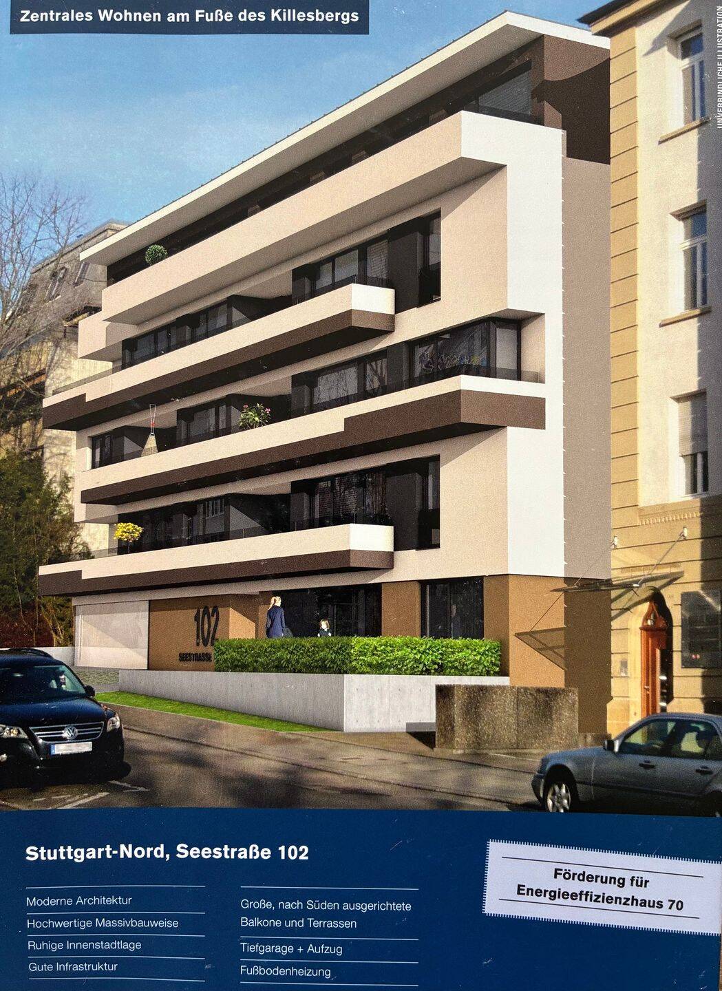 Exklusive, zentrumsnahe 3-Zimmer-Wohnung 81 m², 70174 Stuttgart (Mitte Nord West)