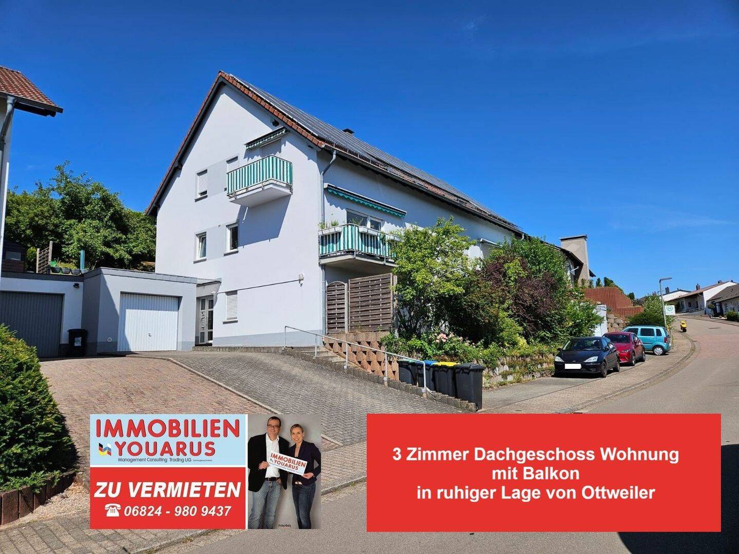 3 Zimmer Dachgeschosswohnung mit Balkon in ruhiger Lage in Ottweiler, 66564 Ottweiler