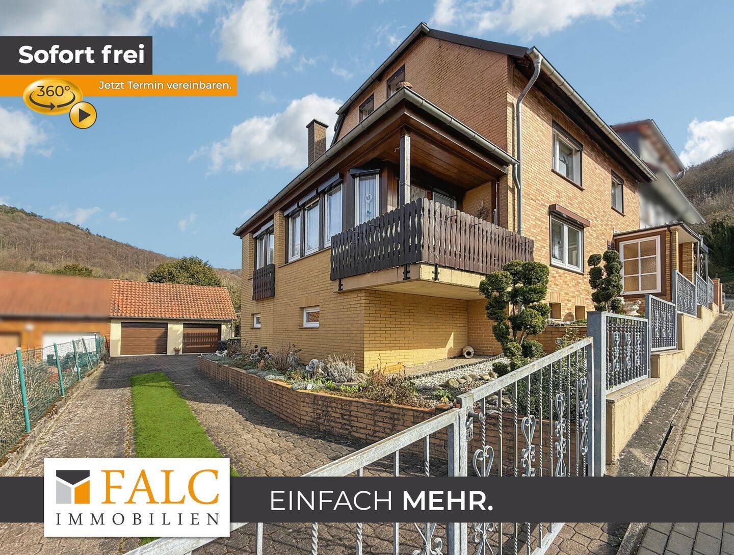 ***Blick auf die Burg Plesse – Haus mit Doppelgarage und üppiger Terrasse in Eddigehausen***, 37120 Bovenden