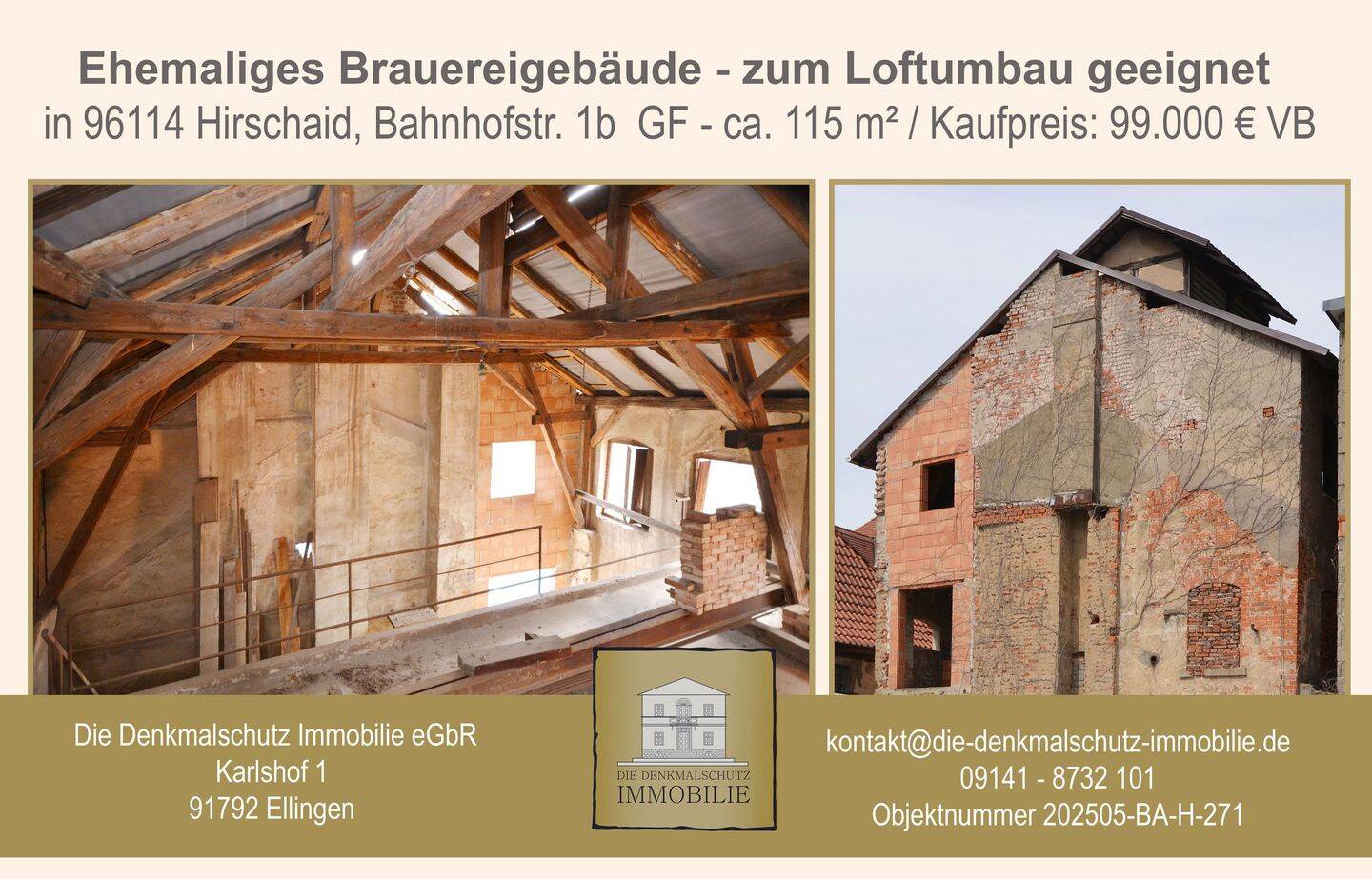 ehemaliges Brauereigebäude – zum Loftumbau geeignet, 96114 Hirschaid