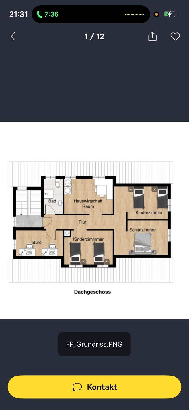 4-Zimmer-Dachgeschosswohnung in ruhiger Lage, 73266 Bissingen an der Teck