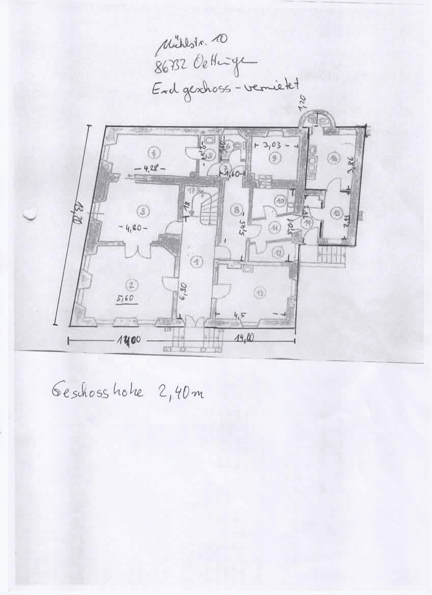 gehobenes Mehrfamilienhaus – mit großem parkähnlichen Garten – ehemaliger Fürstensitz, 86732 Oettingen i. Bay.