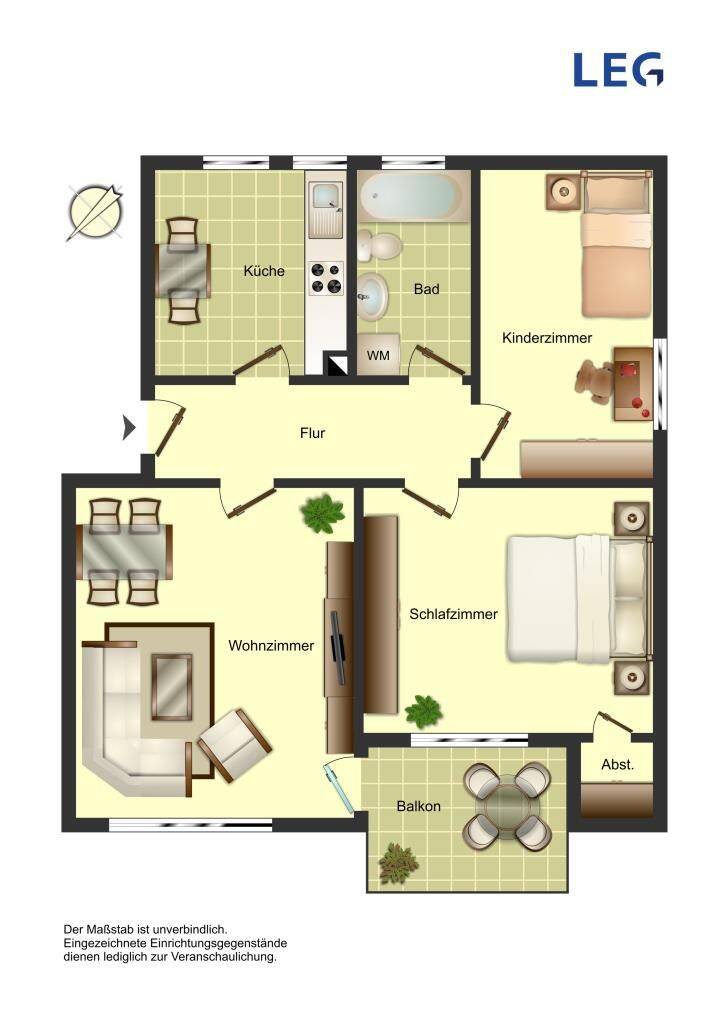 Demnächst frei! 3-Zimmer-Wohnung in Bergkamen City, 59192 Bergkamen