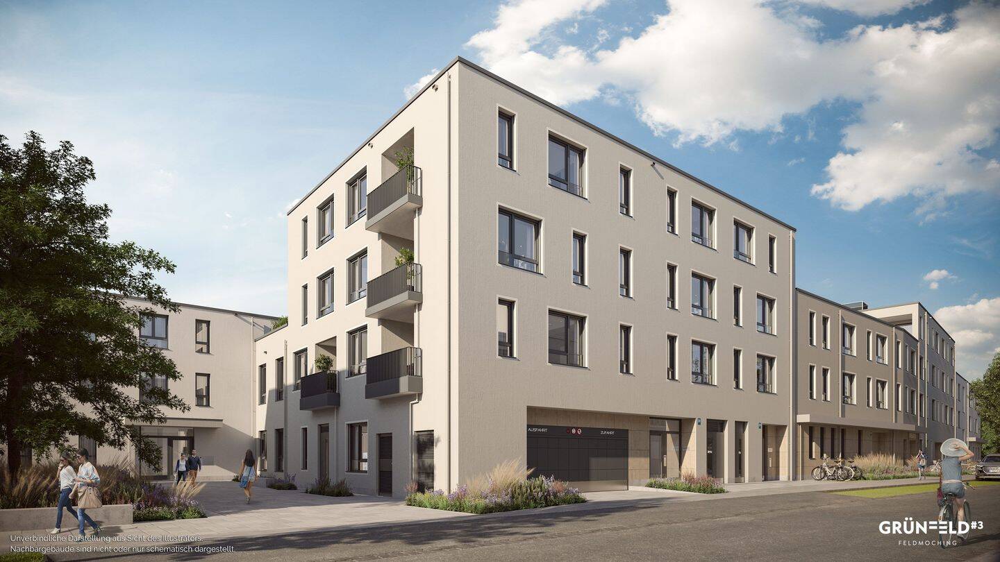 Apartment mit durchdachtem Grundriss mit geschützter Loggia und Tageslichtbad, 80995 München (Allach-Untermenzing Feldmoching-Hasenbergl Moosach)
