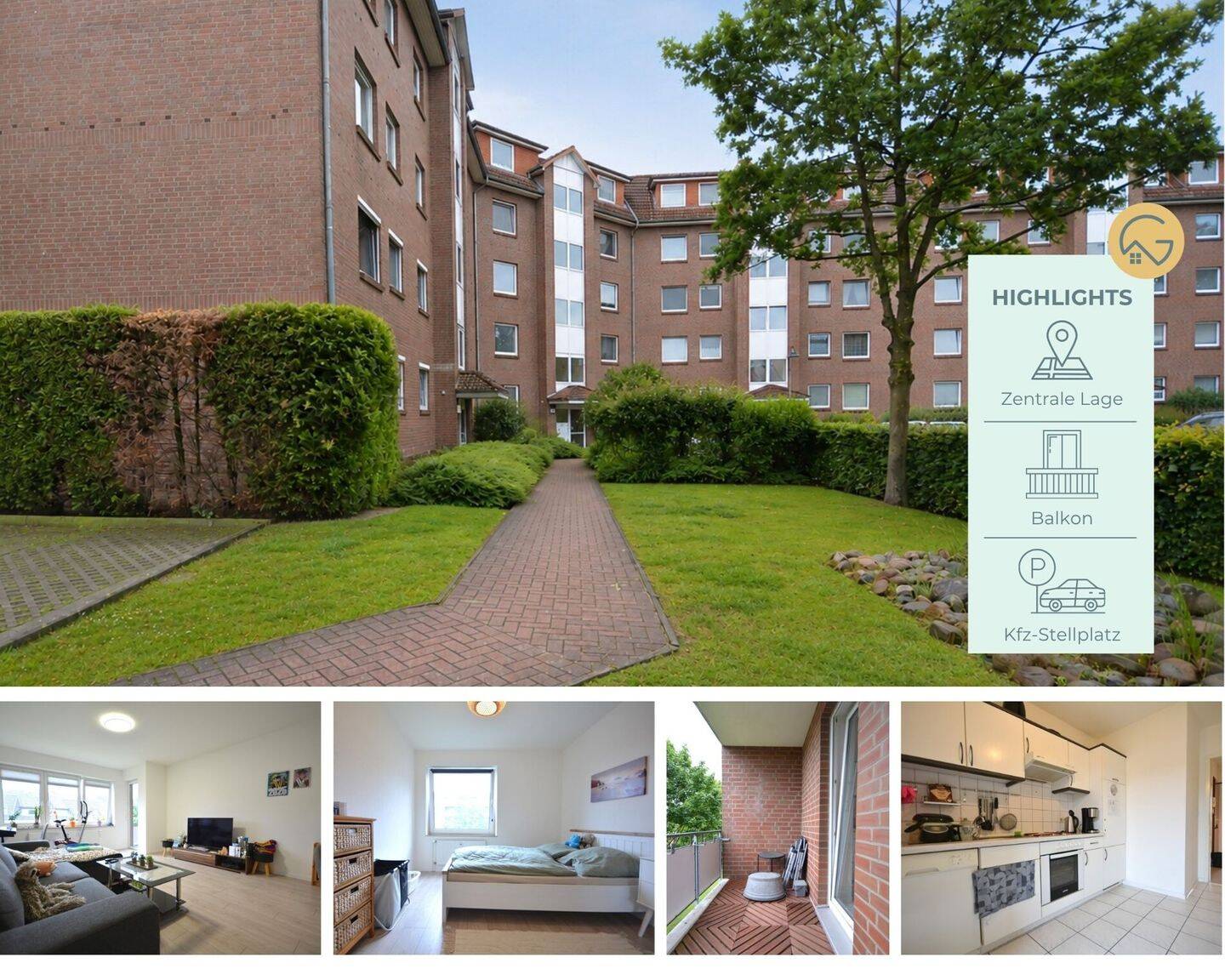 Ihr neues Wohlfühlnest! 2-Zimmer-Wohnung mit Balkon und Kfz-Stellplatz, 21255 Tostedt
