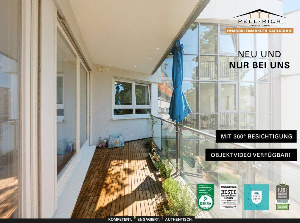 WOHNEN TRIFFT WERTANLAGE: Vermietete 3Zi. – ETW mit Balkon, Aufzug und TG-Stellplatz in Baden-Baden, 76532 Baden-Baden