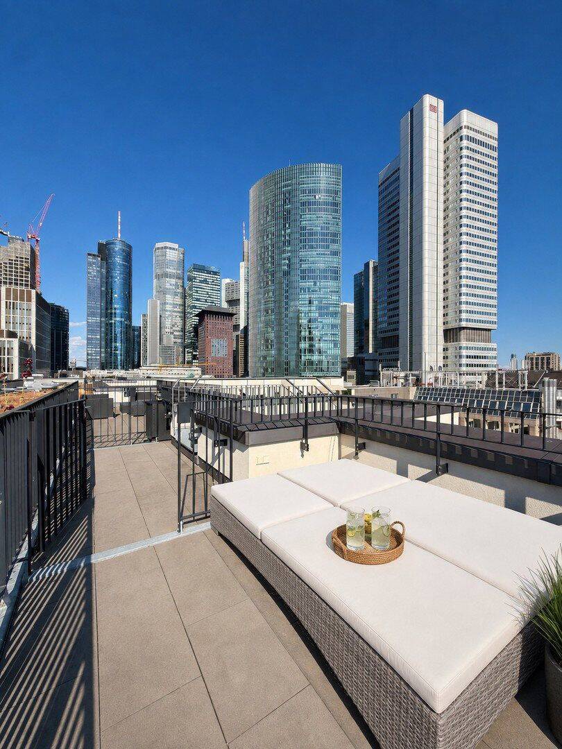 Luxus-Penthouse mit Skyline Blick, 60329 Frankfurt am Main (Bahnhofsviertel Gallus Gutleutviertel Innenstadt)