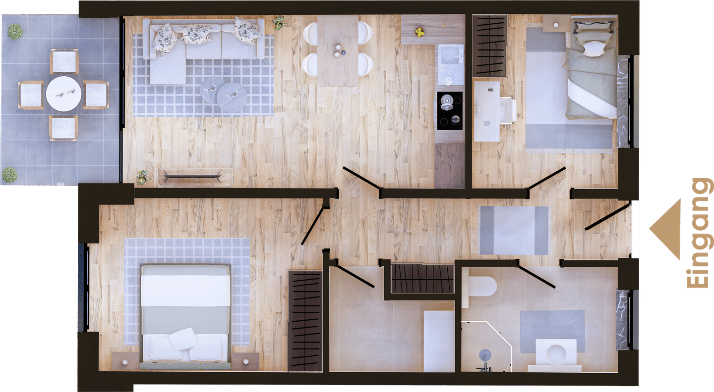 3-Zimmer-Neubauwohnung Whg 8 im Obergeschoss in Nettetal Leuth, 41334 Nettetal