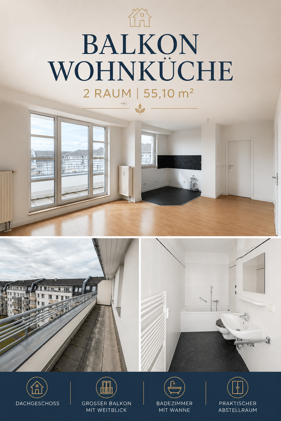 Moderne 2-Raum-Wohnung mit sonnigem Balkon, 9113 Chemnitz