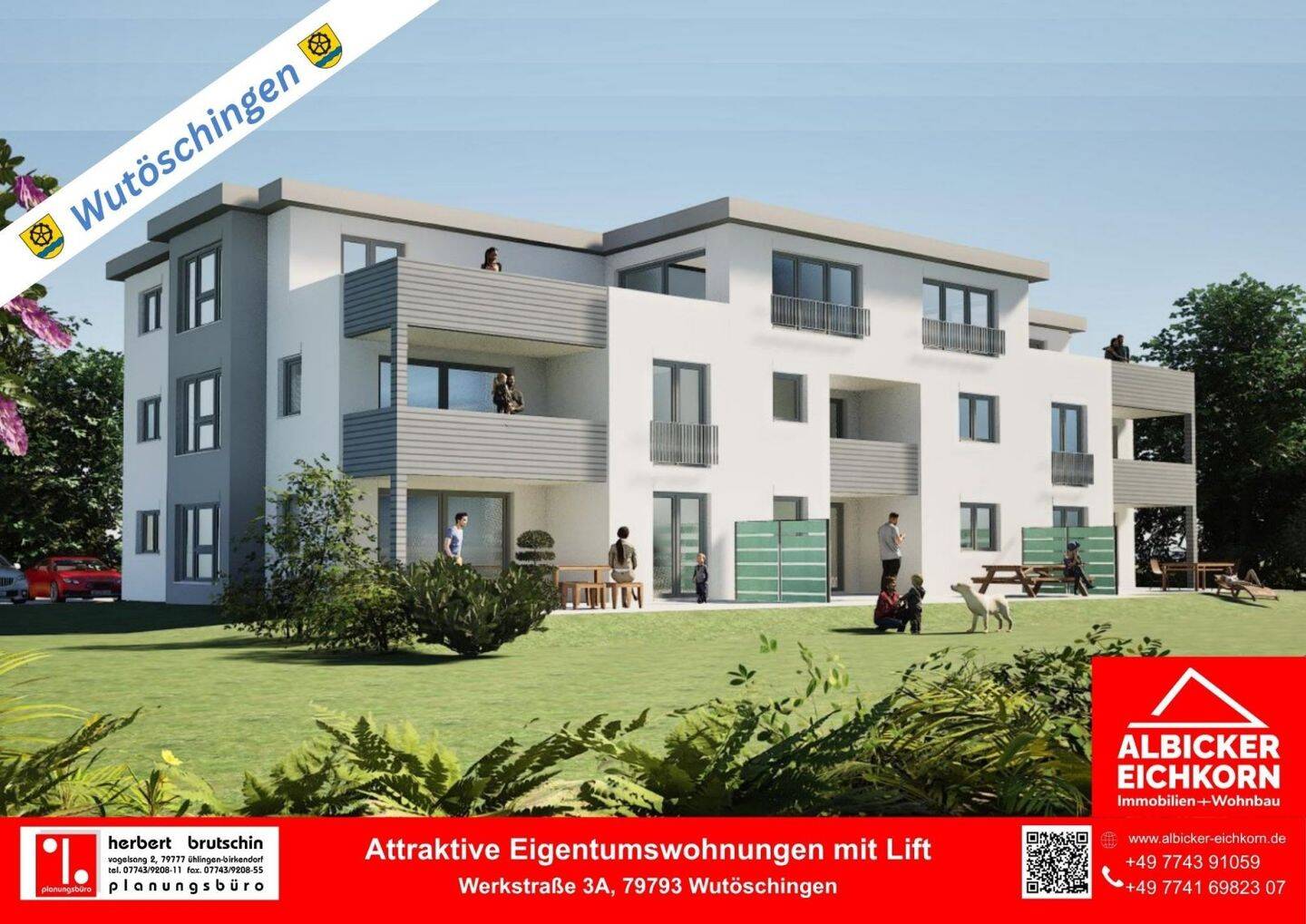 3 Zi. OG mit Loggia ca. 92 m² – Wohnung 4 – Werkstraße 3a, 79793 Wutöschingen – Neubau, 79793 Wutöschingen