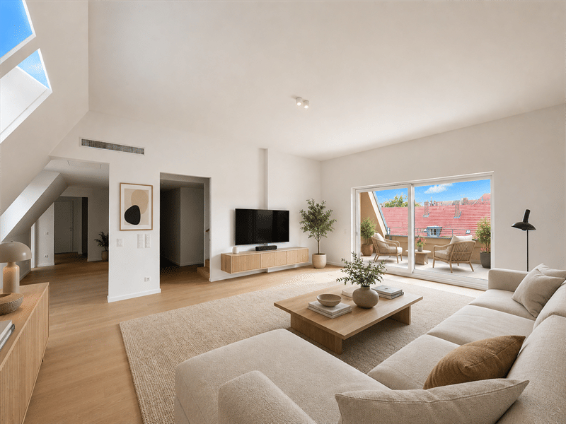 Man lebt nur einmal: Dachneubau mit Sonnenlounge über dem Rüdesheimer Platz, 14197 Berlin (Steglitz-Zehlendorf Friedenau Wilmersdorf)