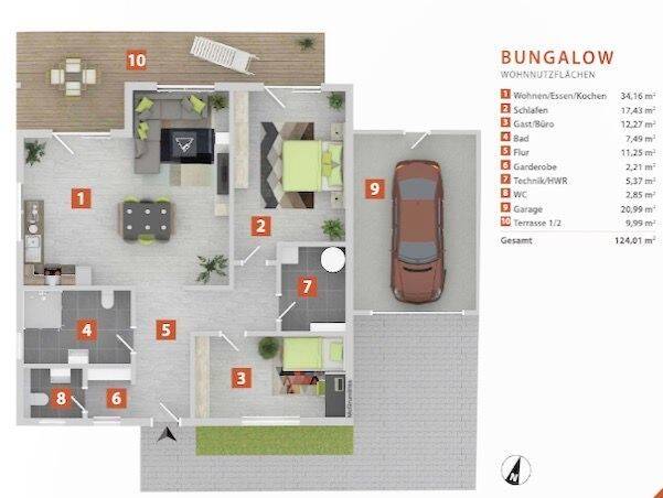 jetzt Baustart ! 5 Service Bungalows Arnstein – KfW 55, 97450 Arnstein