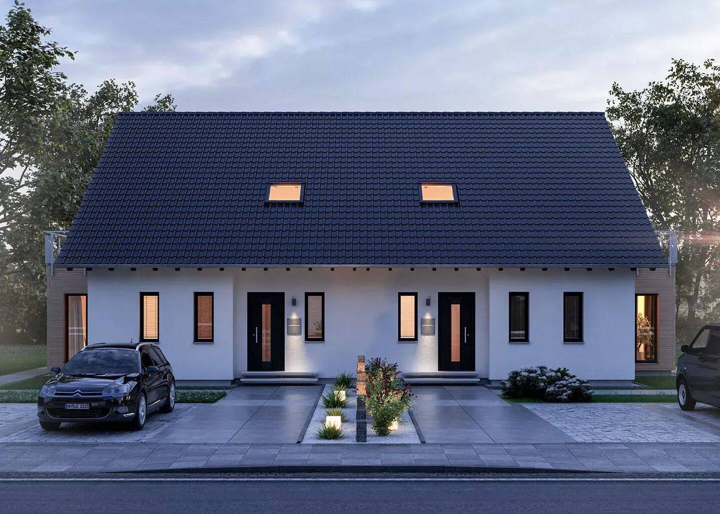 Neubau-Traum: Energieeffiziente Doppelhaushälfte, 35466 Rabenau