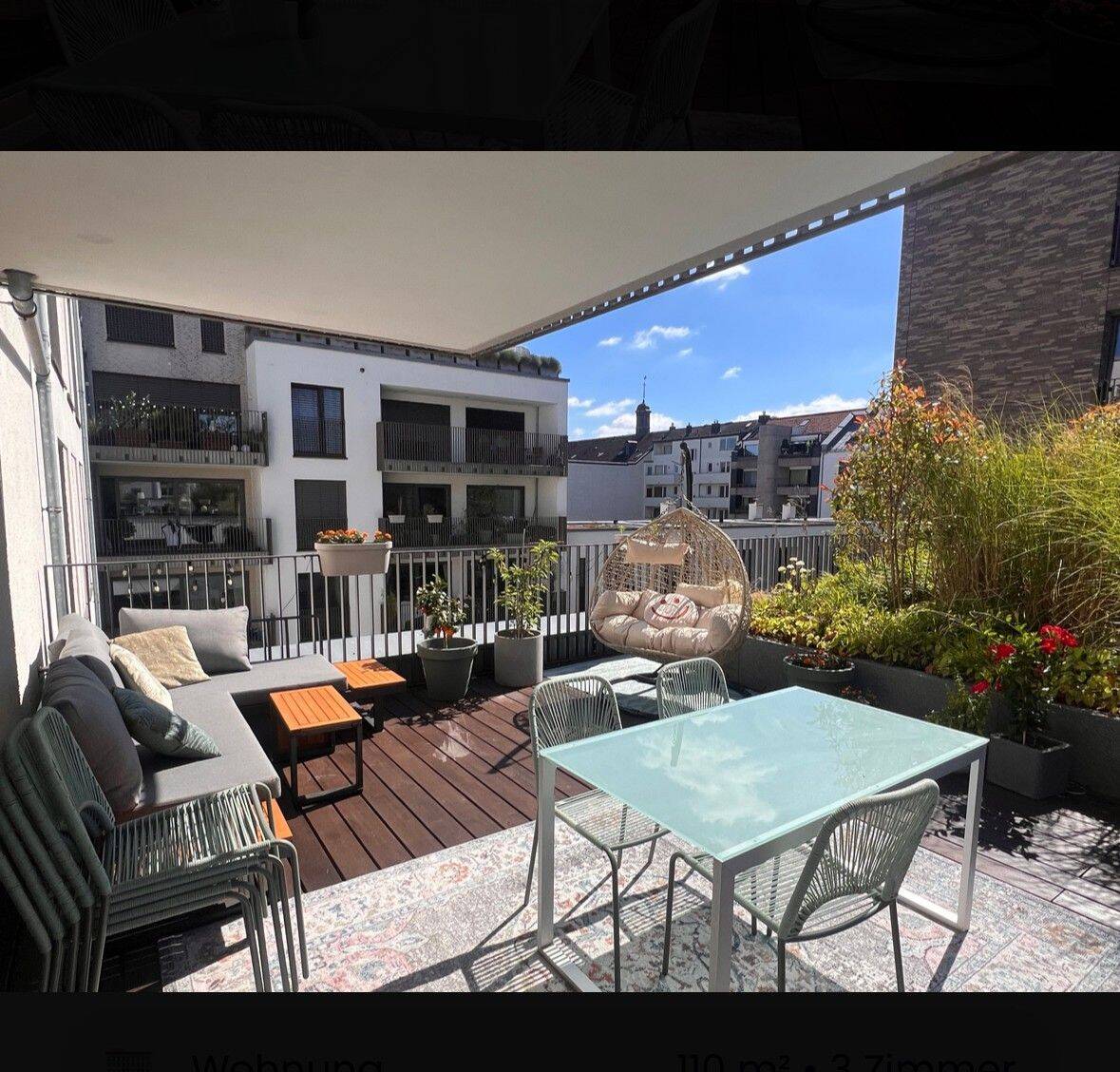 Moderne voll möblierte Wohnung im Medienhafen / Unterbilk mit großer Terrasse und TG-Stellplatz, 40219 Düsseldorf (Hafen Unterbilk)