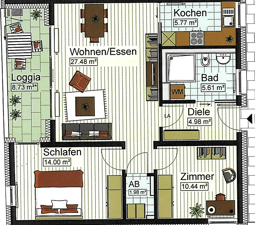 3-Zimmerwohnung in Neu-Ulm zu vermieten, 89231 Neu-Ulm