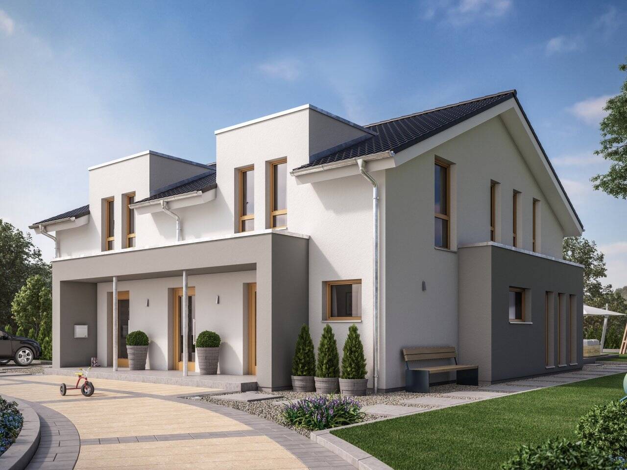 Doppelhaus mit 242 qm Wohnfläche: Modernes und Großzügiges Wohnen, 9599 Freiberg