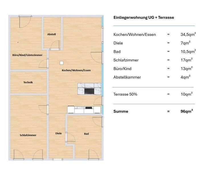 Erstbezug | Moderne 3-Zimmer-Neubauwohnung mit Südwest-Terrasse | 96 m² | EBK & Stellplatz, 72178 Waldachtal