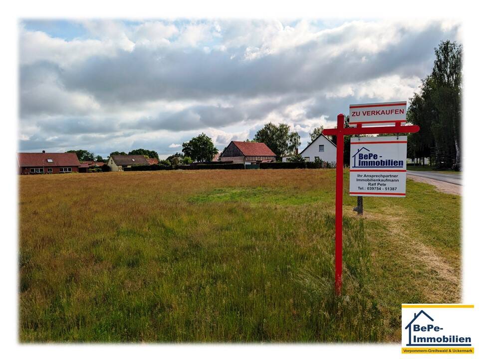 BePe-Immobilien- Gestaltbare, unbebaute Grundstücke, Ihr neues Zuhause, im „Naturpark Am Stettiner Haff“, 17321 Rothenklempenow