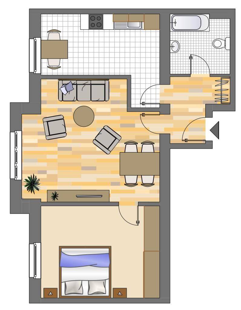 2-Zimmerwohnung im 1.OG bezugsfertig, 44627 Herne (Börnig Gysenberg Herne-Mitte Holthausen Sodingen)