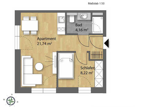Studentenapartments, 93051 Regensburg (Galgenberg Großprüfening-Dechbetten-Königswiesen Kumpfmühl-Ziegetsdorf-Neuprüll)