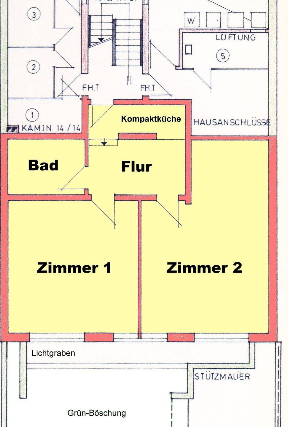 2-Zimmer-Wohnung , 81 qm, renoviert, 67065 Ludwigshafen am Rhein (Gartenstadt Maudach Mundenheim Rheingönheim West)