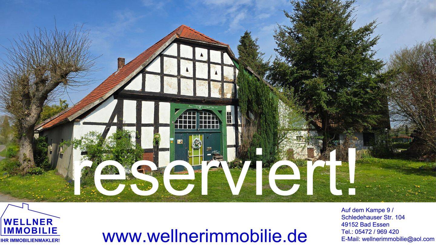 BEREITS RESERVIERT:  SANIERUNGSBEDÜRFTIGER FACHWERKKOTTEN IN RANDLAGE!, 49152 Bad Essen