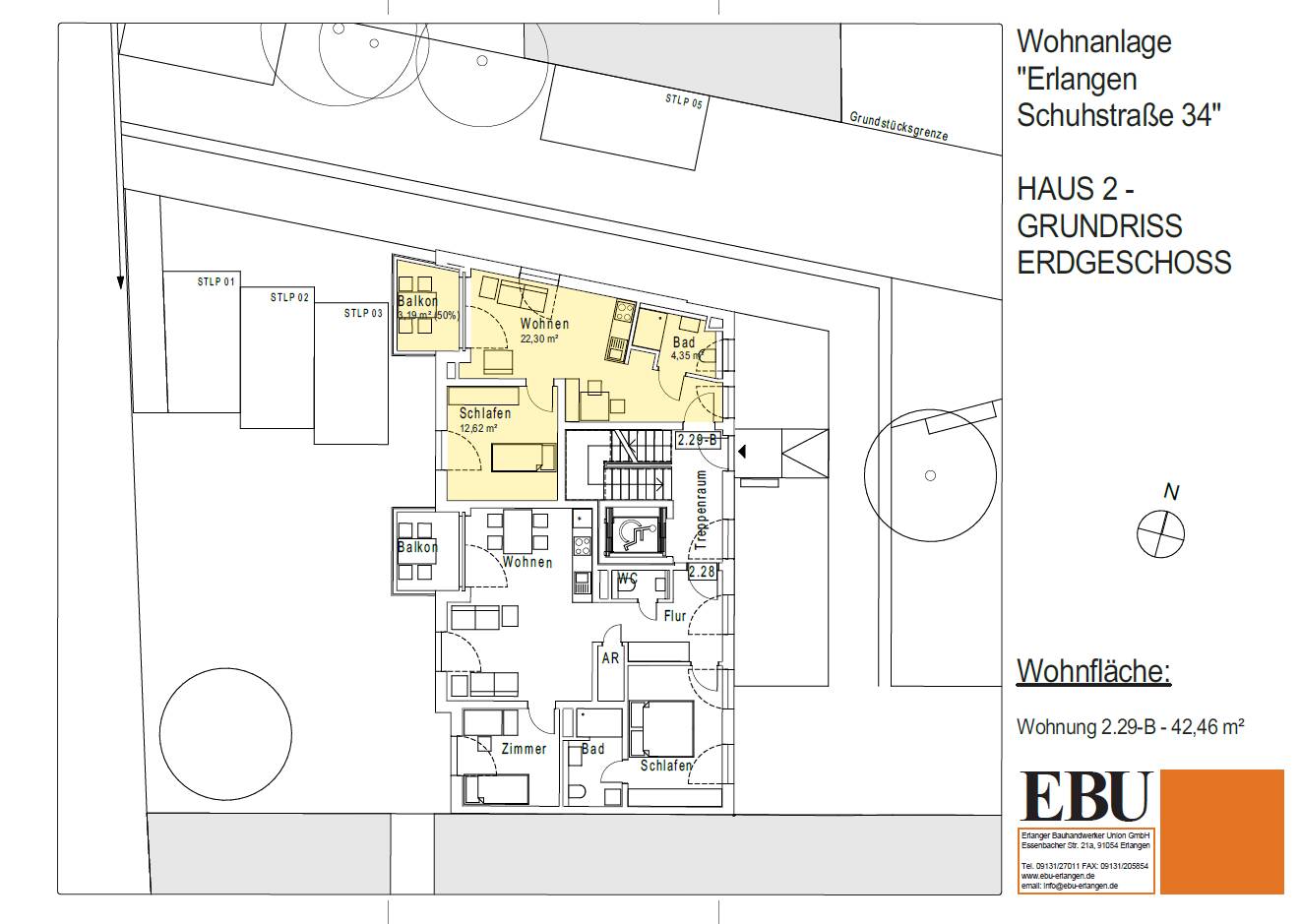 Moderne 2 Zimmer-Wohnung im Herzen von Erlangen, 91052 Erlangen (Anger Erlangen-Ost Erlangen-Süd Innenstadt)