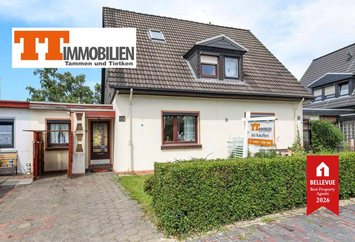 TT: Charmante Doppelhaushälfte mit traumhaftem Garten in ruhiger Lage des Jadeviertels!, 26382 Wilhelmshaven (Bant Heppens Innenhafen Innenstadt Siebethsburg)