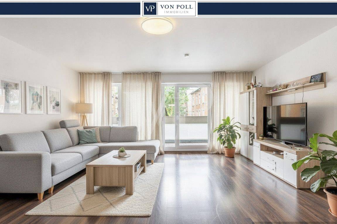 Bezugsfrei! Helle, renovierte 4-Zimmer-Wohnung mit zwei Balkonen – Karlsruhe / Oststadt, 76131 Karlsruhe