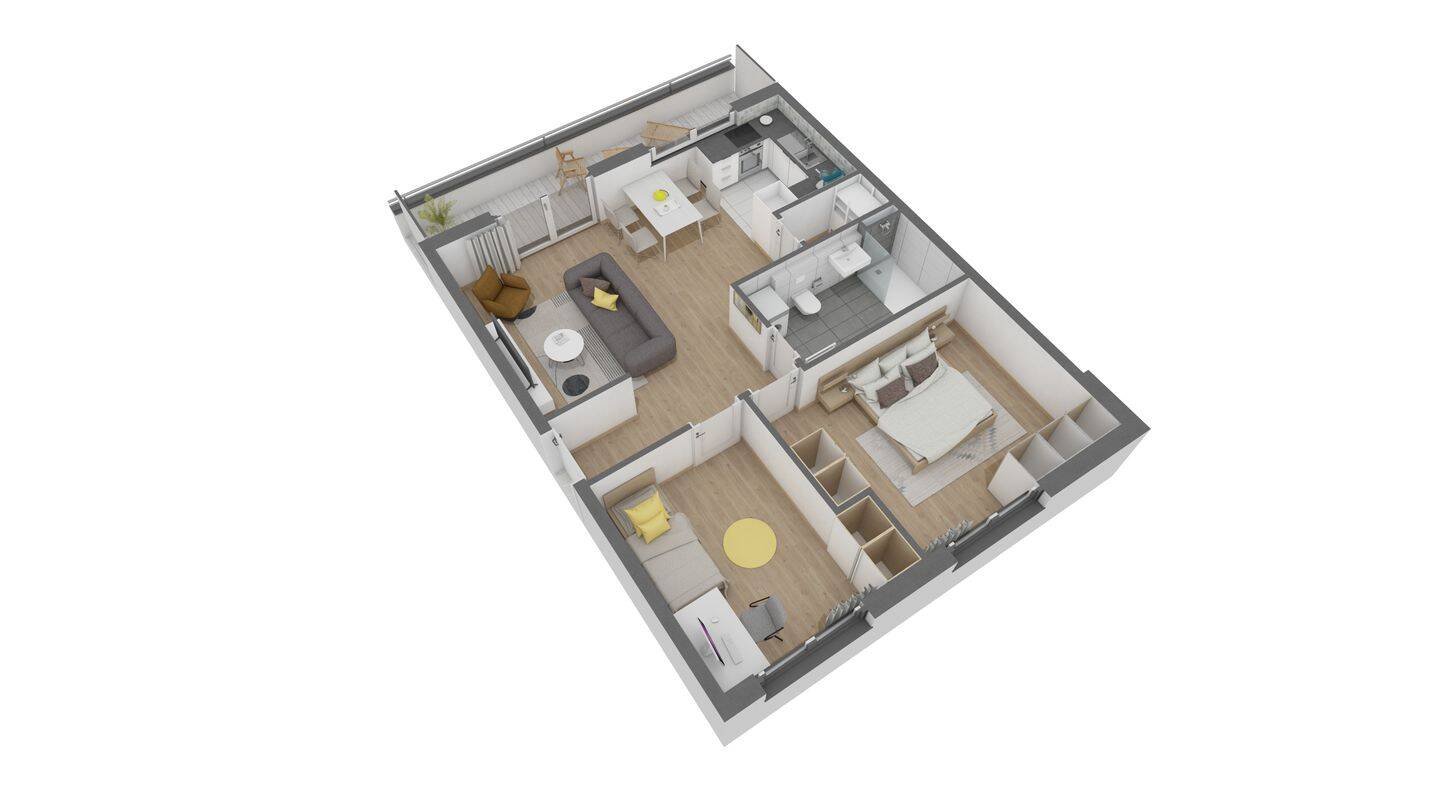 Attraktive 3 Zimmer-Wohnung im DG mit Dachterrasse und Aufzug, 63075 Offenbach am Main (Bürgel Offenbach am Main Rumpenheim Waldheim)